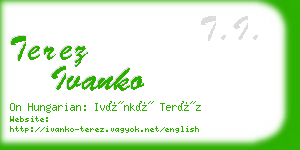 terez ivanko business card